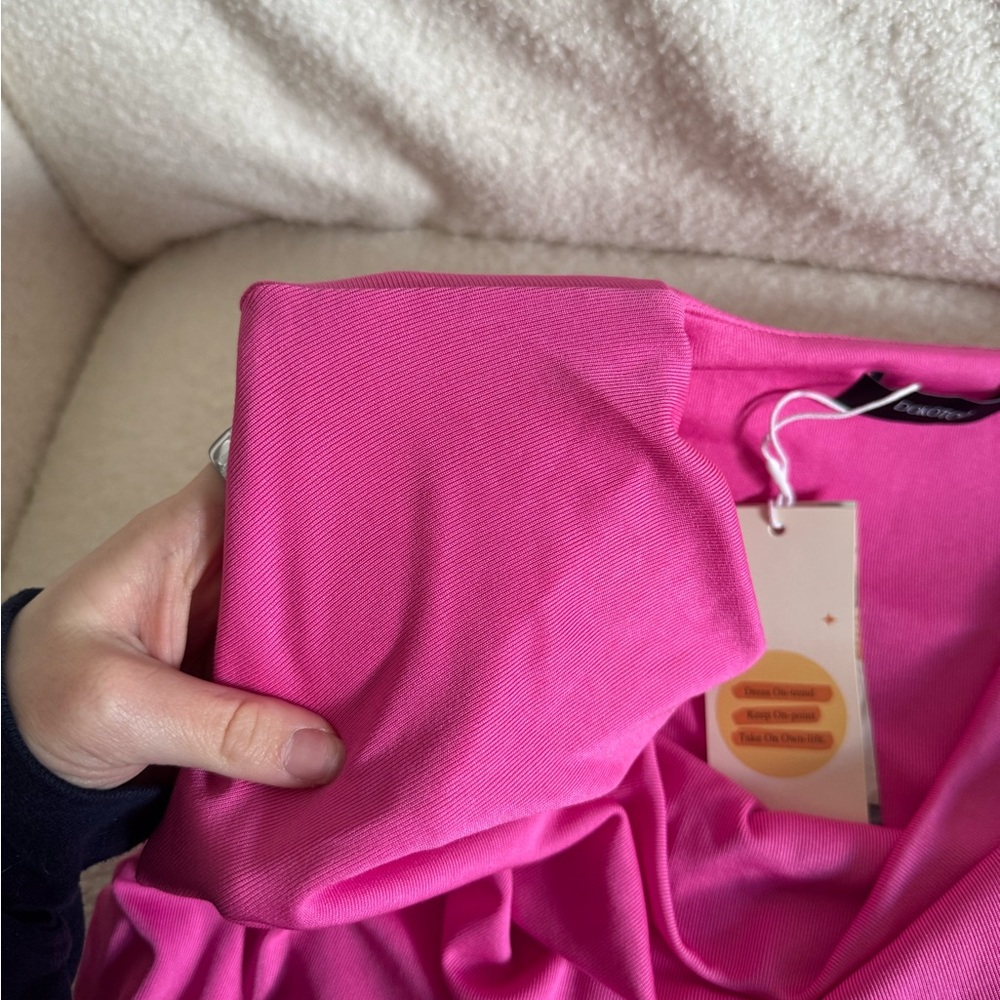 Pink Tank Top With Shoulder Padding - Picture 3 of 6